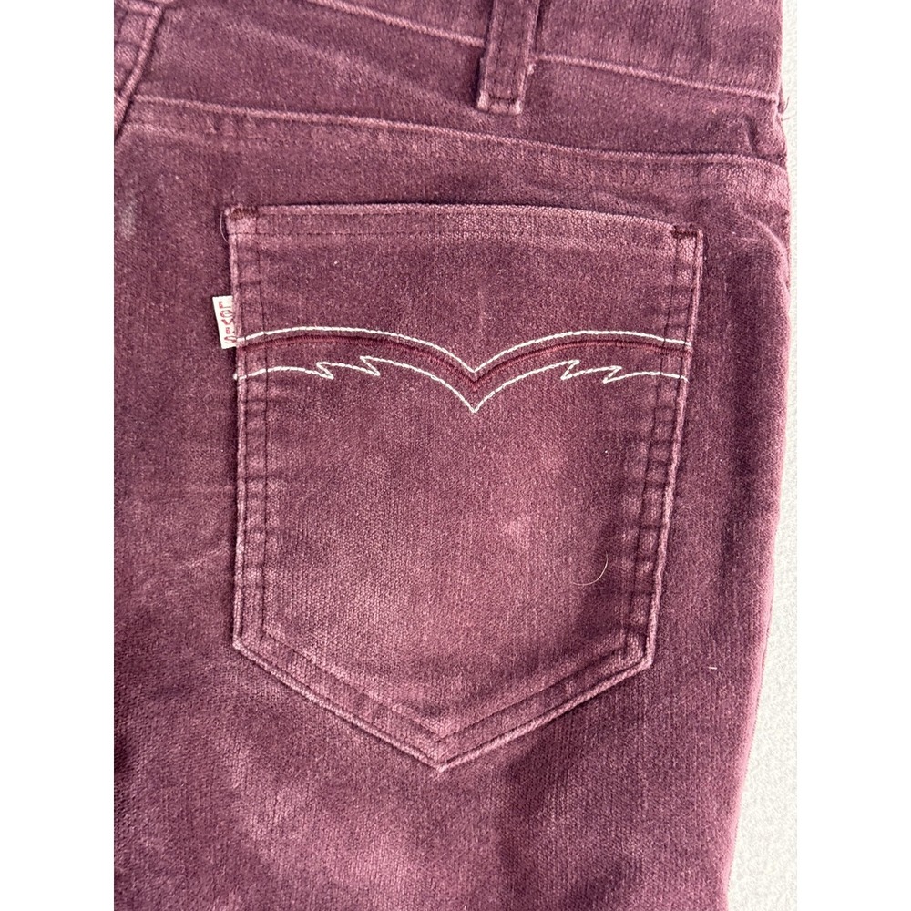 VTG Levi's Corduroy Pants Mens 34x32 Purple Regular Fit Straight Casual Move On - Picture 10 of 12